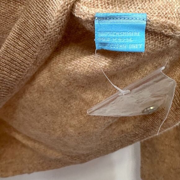 J Mclaughlin Womens Jamey Pullover Sweater Cashmere Tan Knit Long Sleeve Crew XS - Picture 5 of 8